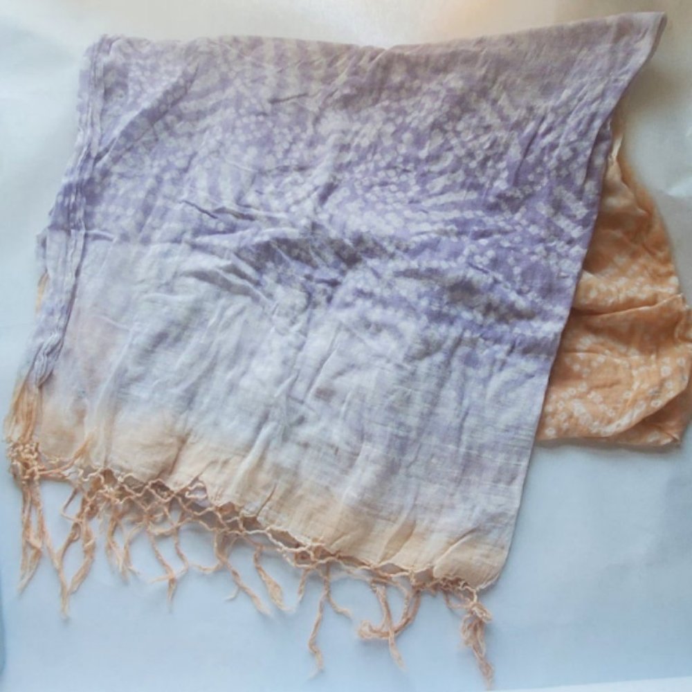 Vintage Ombre Scarf with Fringe